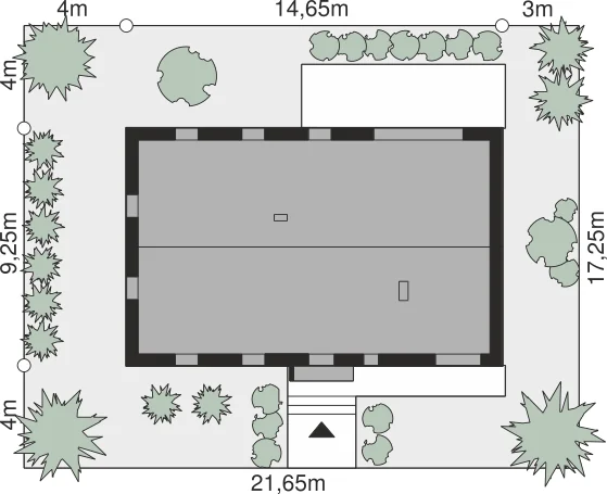 Usytuowanie na działce