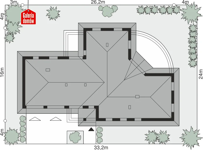 Usytuowanie na działce