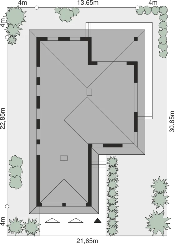 Usytuowanie na działce