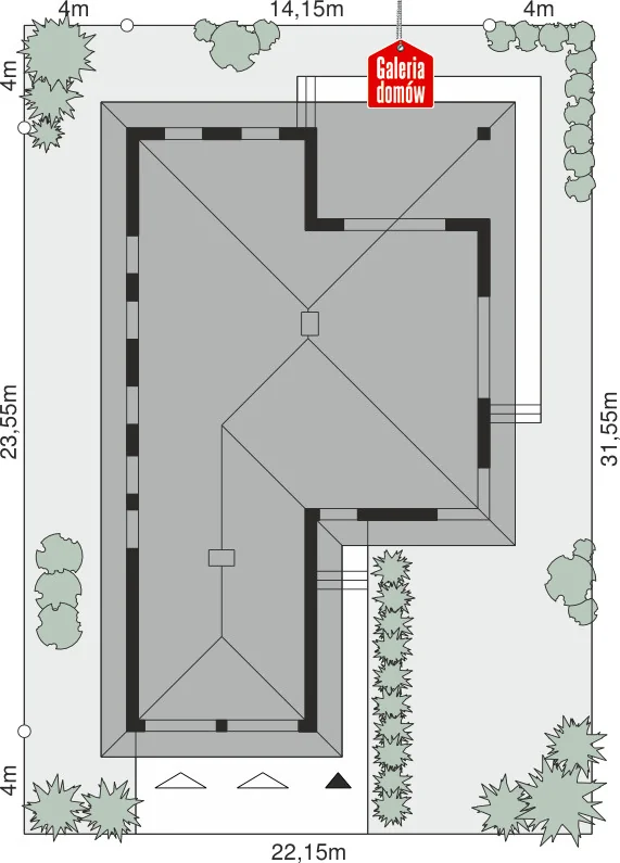 Usytuowanie na działce