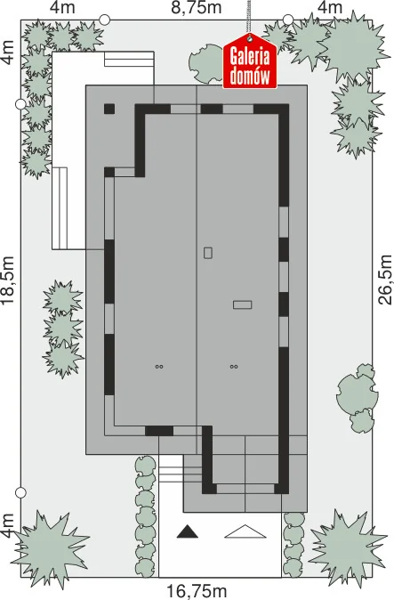 Usytuowanie na działce