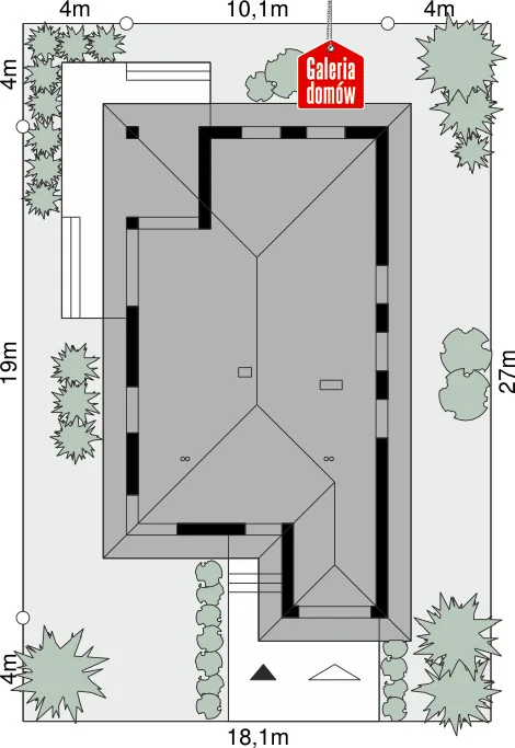 Usytuowanie na działce