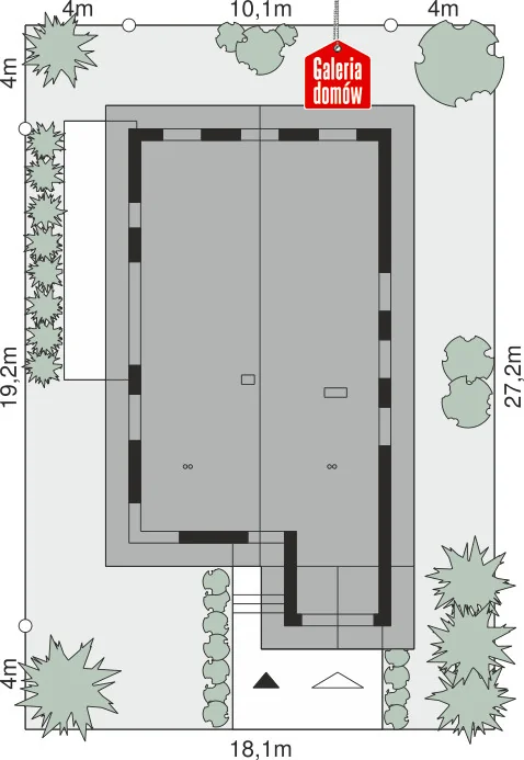 Usytuowanie na działce