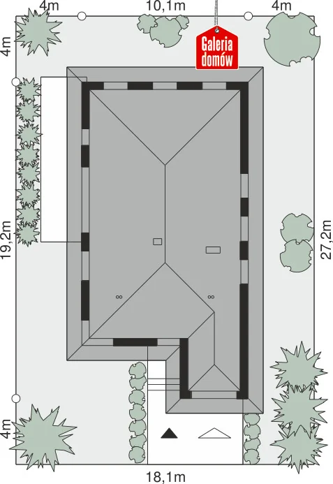 Usytuowanie na działce