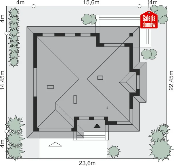 Usytuowanie na działce