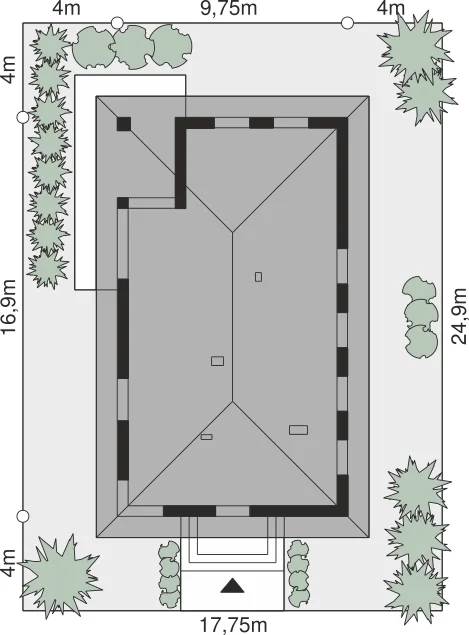 Usytuowanie na działce