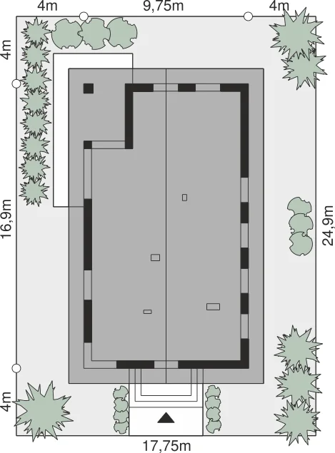 Usytuowanie na działce