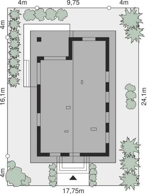 Usytuowanie na działce