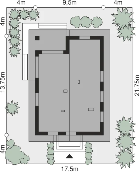 Usytuowanie na działce