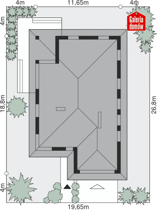 Usytuowanie na działce