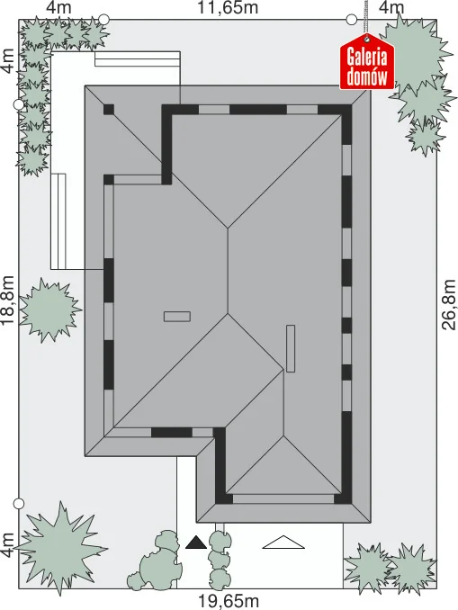 Usytuowanie na działce