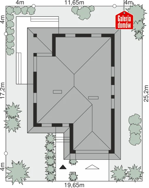 Usytuowanie na działce