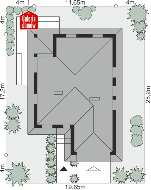 Usytuowanie na działce