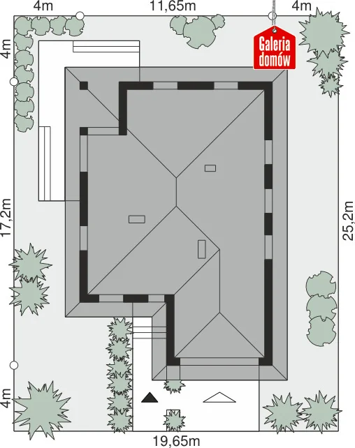 Usytuowanie na działce