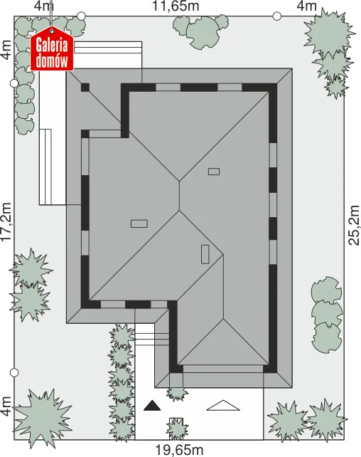 Usytuowanie na działce