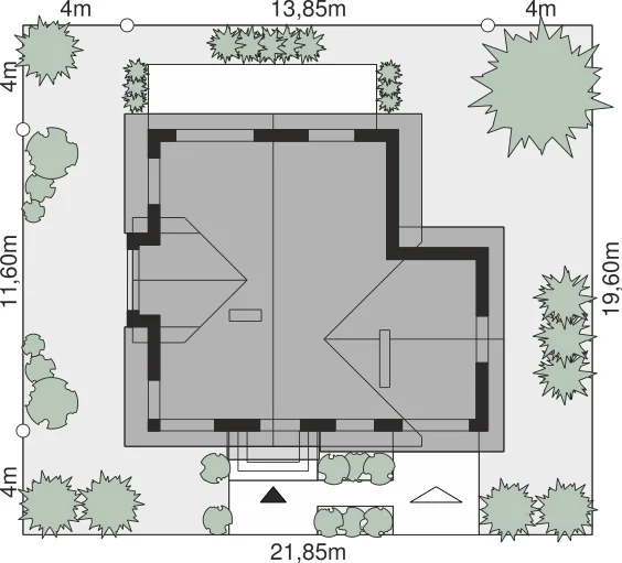 Usytuowanie na działce