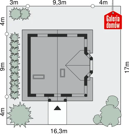 Usytuowanie na działce