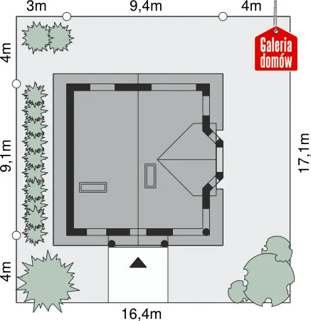 Usytuowanie na działce