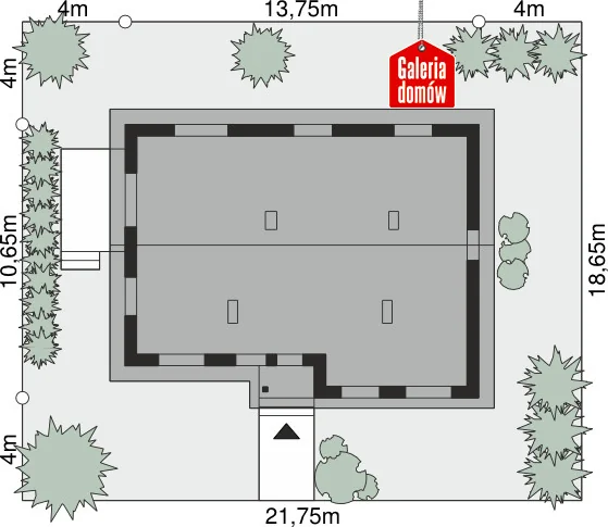 Usytuowanie na działce