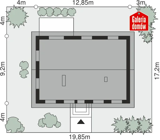 Usytuowanie na działce