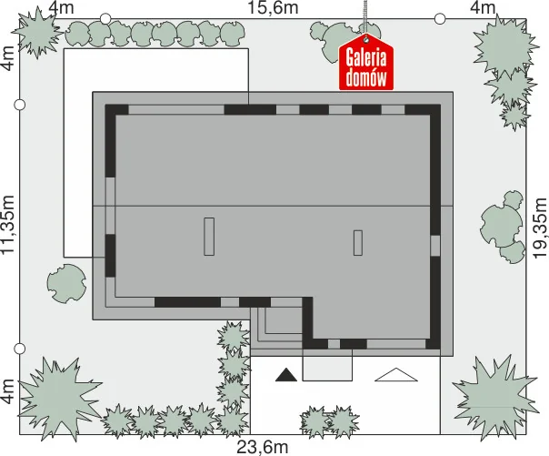 Usytuowanie na działce