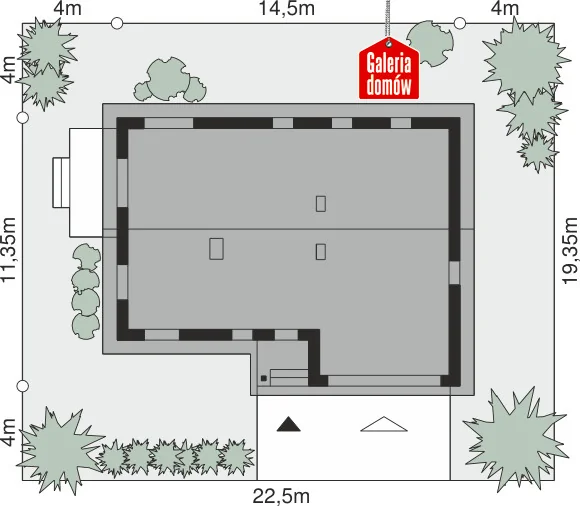 Usytuowanie na działce