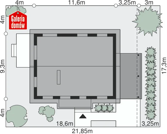 Usytuowanie na działce