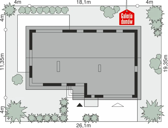 Usytuowanie na działce