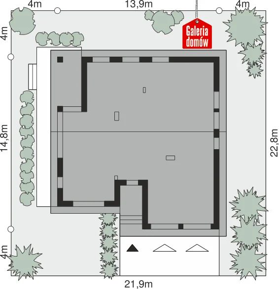 Usytuowanie na działce