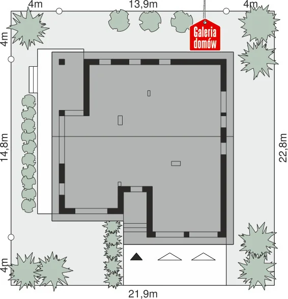 Usytuowanie na działce