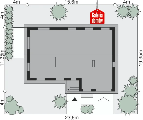 Usytuowanie na działce