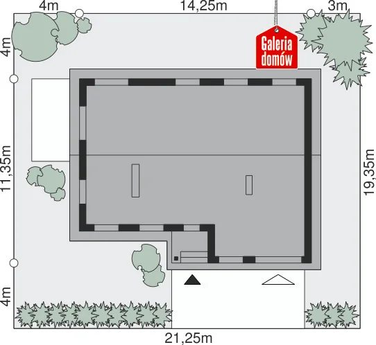 Usytuowanie na działce