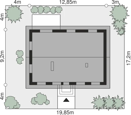 Usytuowanie na działce