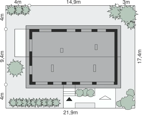 Usytuowanie na działce