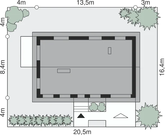 Usytuowanie na działce