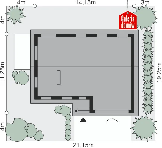 Usytuowanie na działce