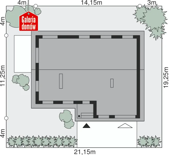 Usytuowanie na działce