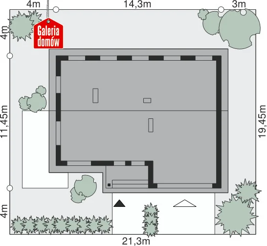 Usytuowanie na działce