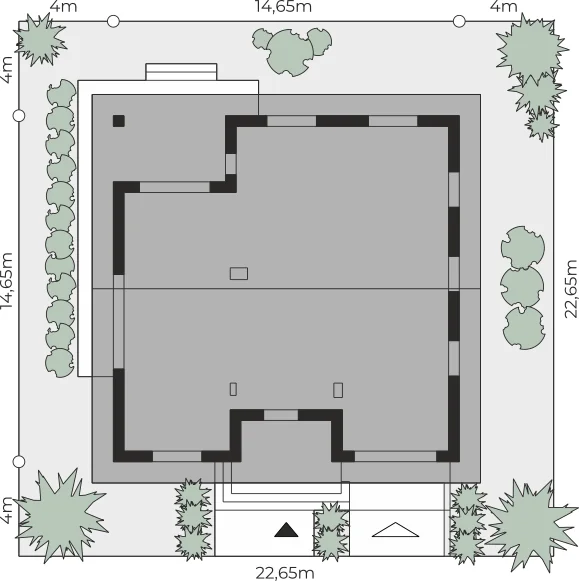 Usytuowanie na działce