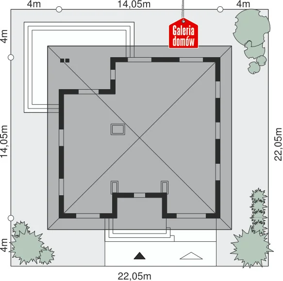 Usytuowanie na działce