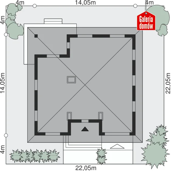 Usytuowanie na działce
