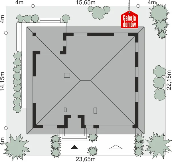 Usytuowanie na działce