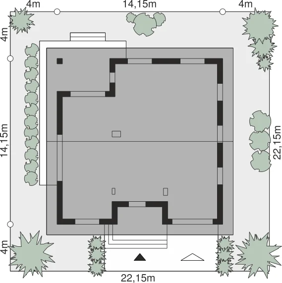 Usytuowanie na działce