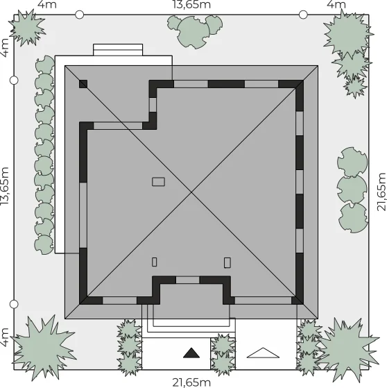 Usytuowanie na działce