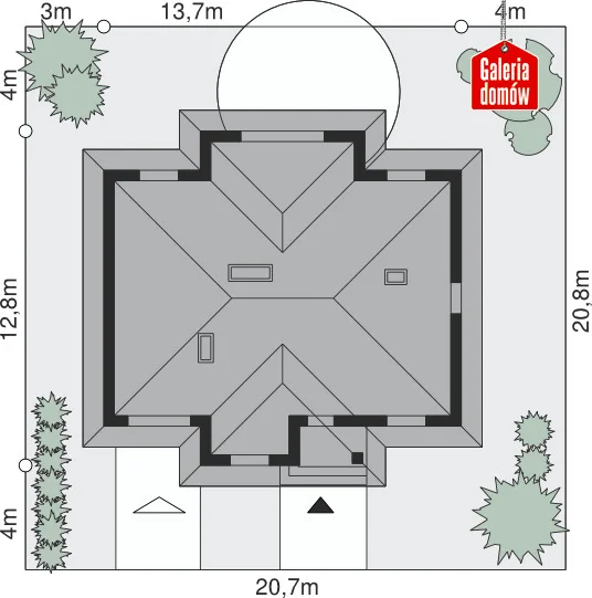 Usytuowanie na działce