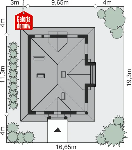 Usytuowanie na działce
