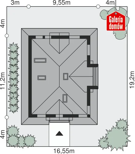 Usytuowanie na działce