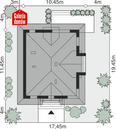 Usytuowanie na działce