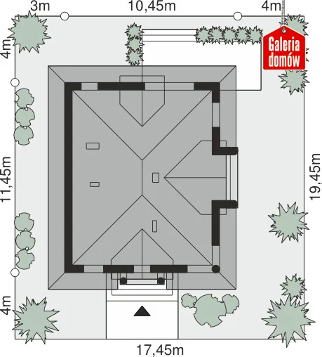 Usytuowanie na działce