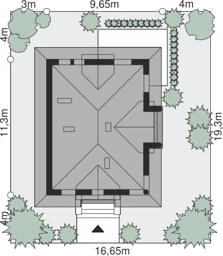Usytuowanie na działce